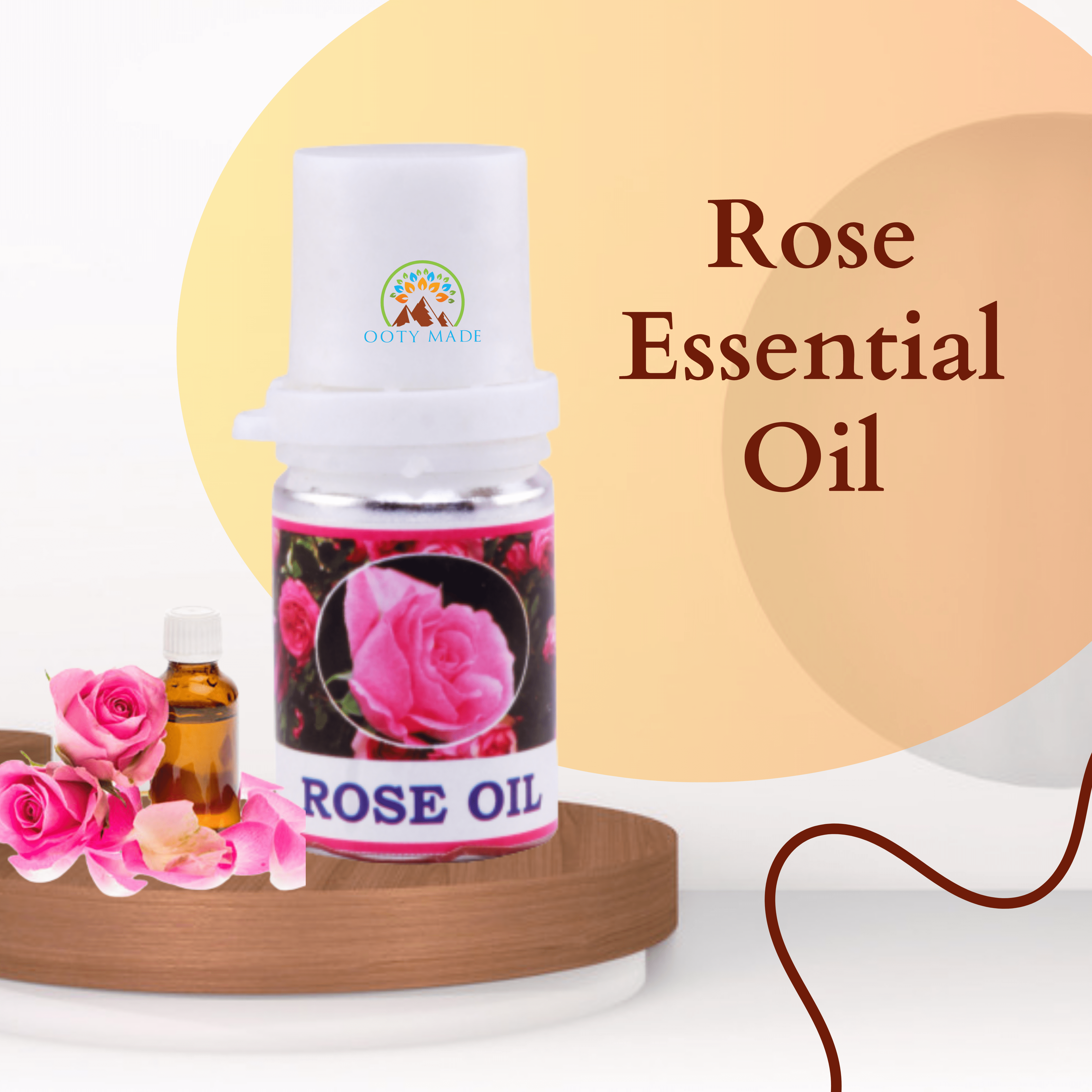 Buy rose essential oil for skin, hair, and aroma diffusers.