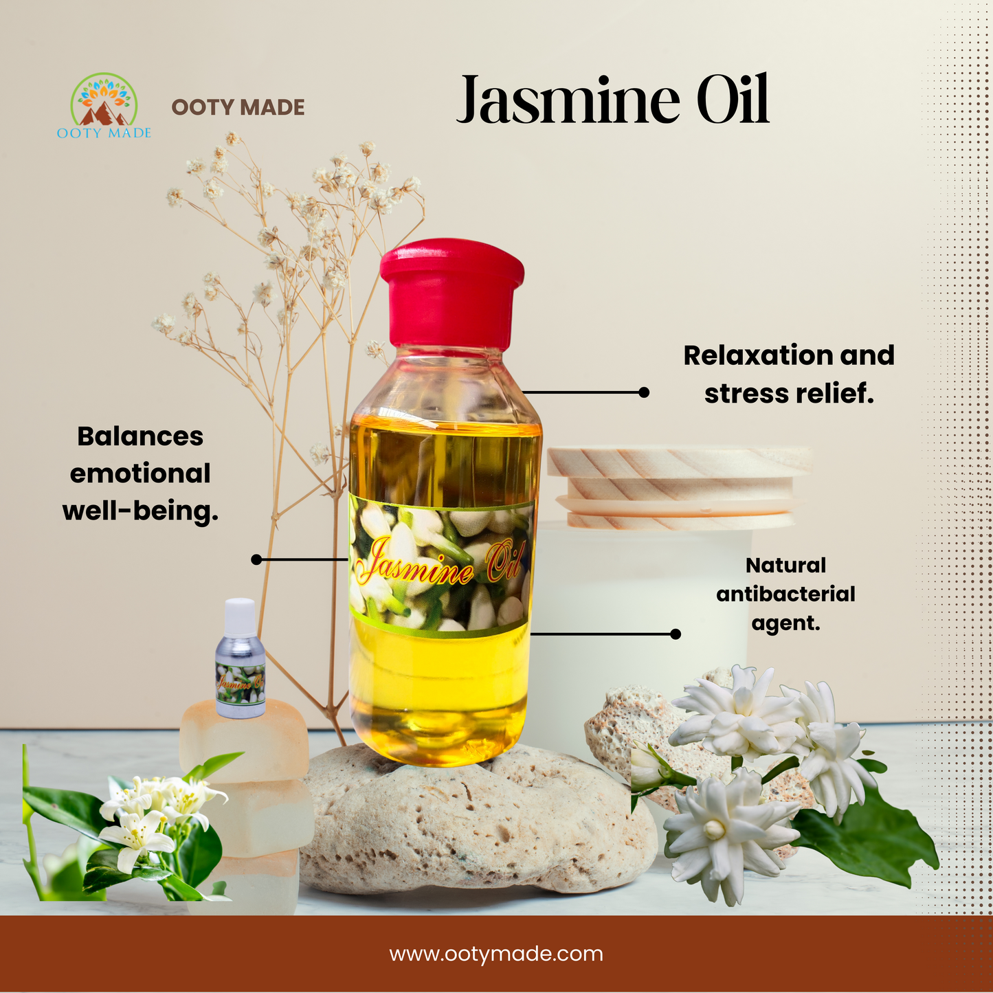 Experience the Allure of Nilgiris' Finest Pure Jasmine Oil - Perfect for Hair, Skin, and Sacred Rituals