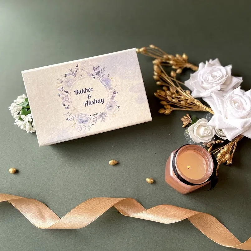 Wedding Invitation - Personalized chocolate Gift box - Minimum 10 Boxes OotyMade.com
