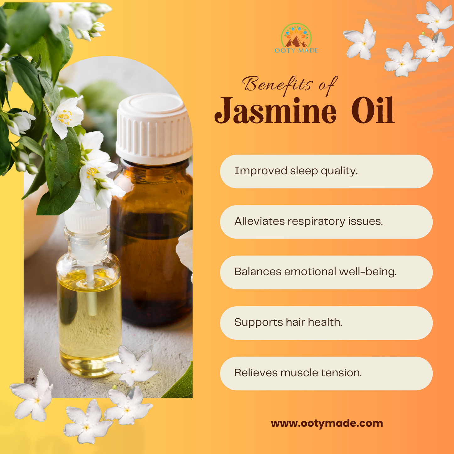 Experience the Allure of Nilgiris' Finest Pure Jasmine Oil - Perfect for Hair, Skin, and Sacred Rituals