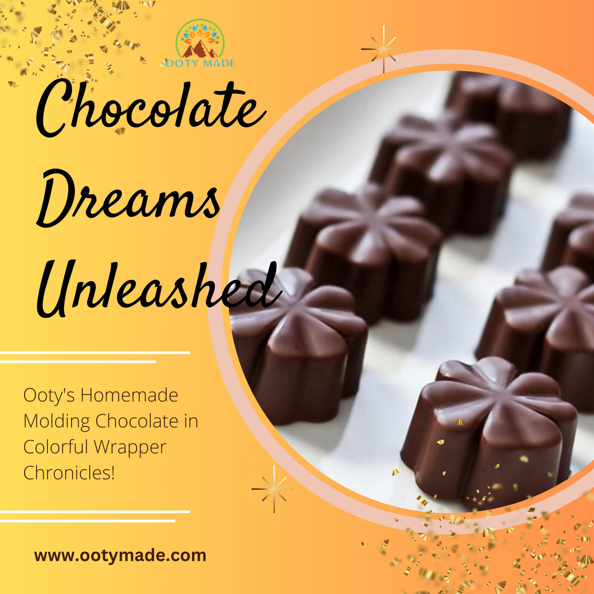 Assorted White And Milk Ooty Homemade Molding Chocolate With Colour Wr ...