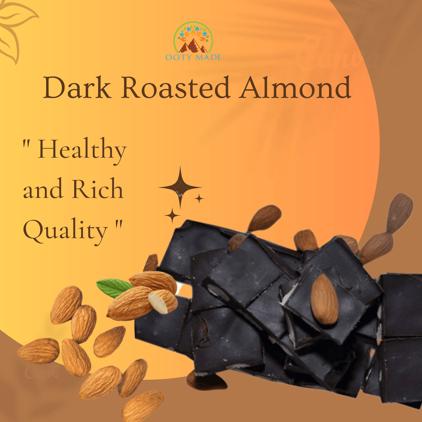 Roasted Almond Dark Chocolate Online at Best Price OotyMade.com