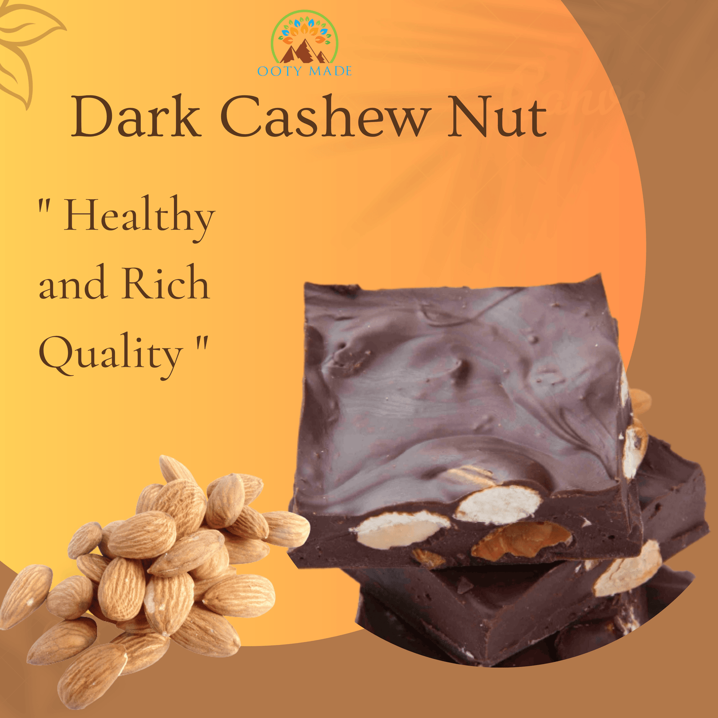 Roasted Almond Dark Chocolate Online at Best Price OotyMade.com
