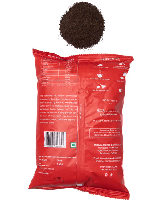 Ooty Homedale Dust Tea Powder - Finest Gold Dust CTC Tea from Nilgiri Tea Factory OotyMade.com