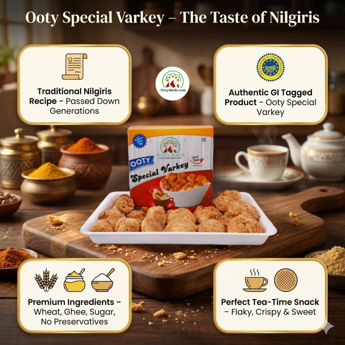 Authentic Nilgiris Ooty Varkey traditional bakery snack