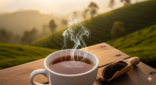 Kannavarai Tea Estate Nilgiris — rows of tea bushes at 1,900 metres in the Blue Mountains, OotyMade single-origin black tea