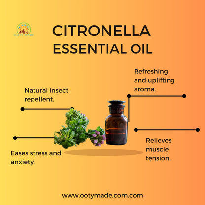 Pure Citronella Oil - Nature's Guardian: Aromatic Mosquito Repellent