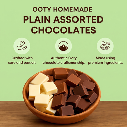 Ooty Assorted Chocolate Box — Dark, Milk & White | Handmade Nilgiris | OotyMade