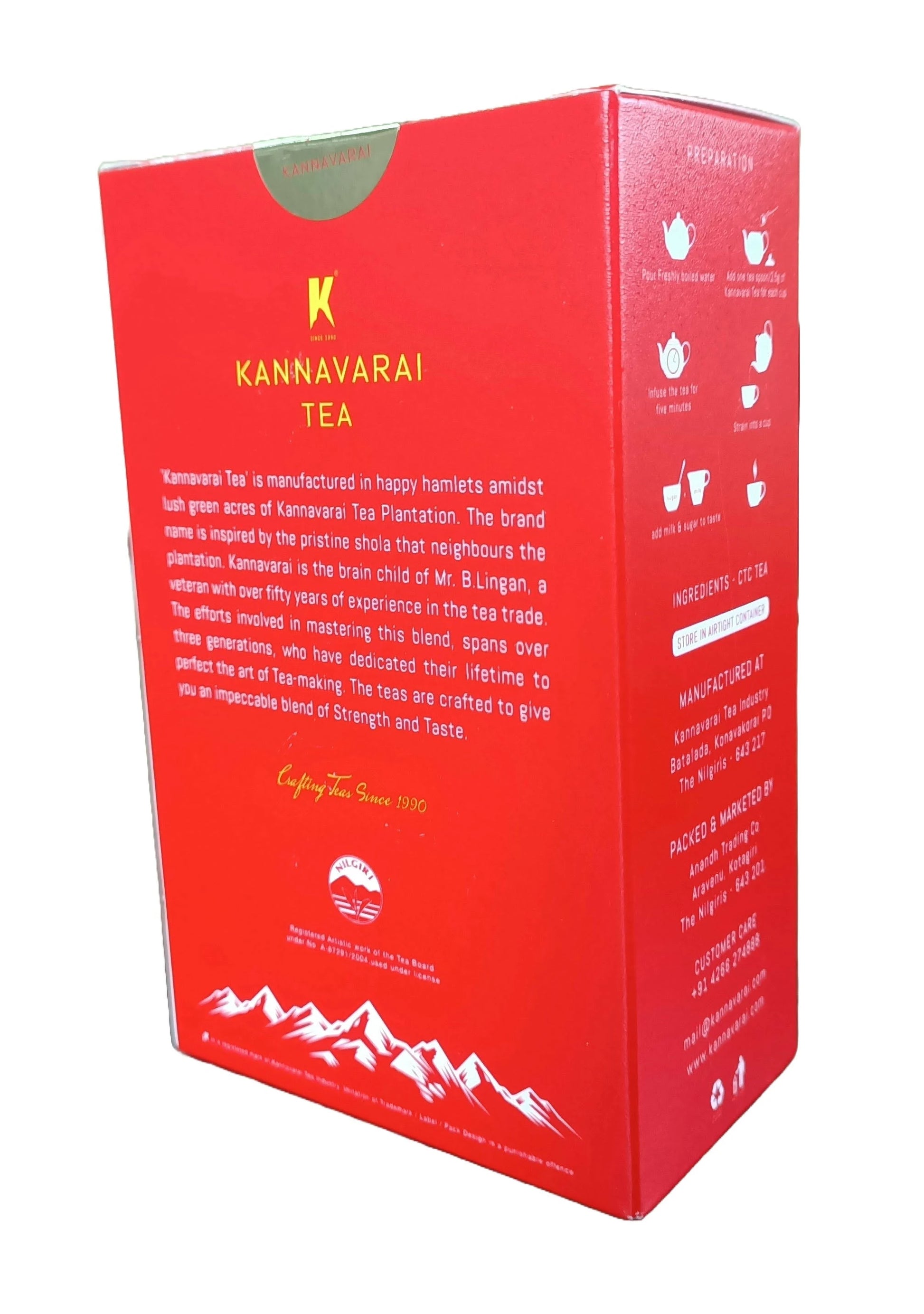 Ooty Kannavarai Gold Dust CTC Tea Powder - Authentic Nilgiri Tea from Ooty Tea Factory OotyMade.com