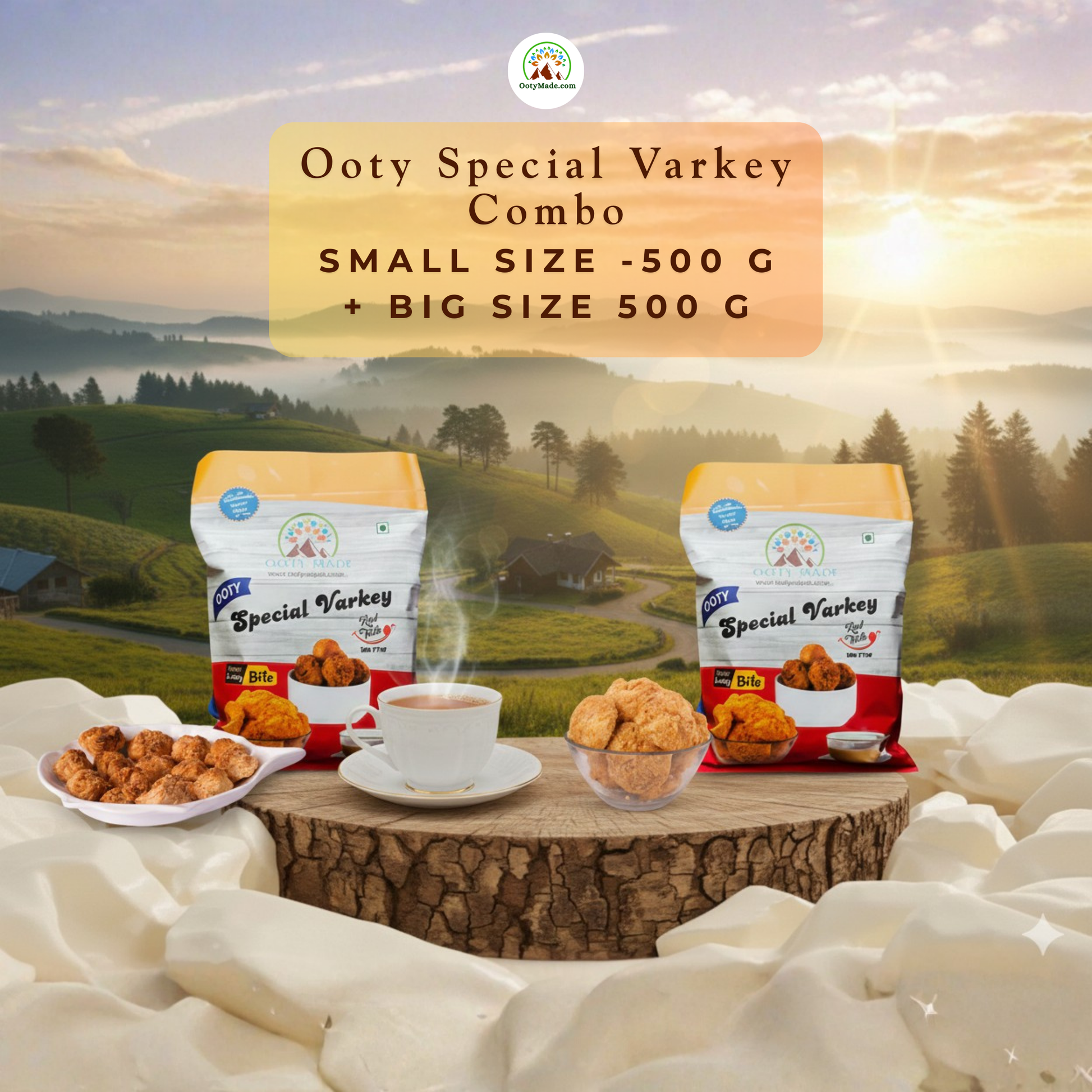 Ooty Varkey-Big and Small- Combo Pack | Original Varkey from Best Ooty Varkey Shop | Perfect Evening Snack OotyMade.com