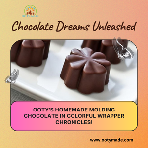 Assorted white and milk ooty homemade molding chocolate with colour wrappers OotyMade.com
