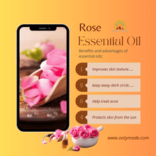 Load image into Gallery viewer, uses and benefits of rose essential oil
