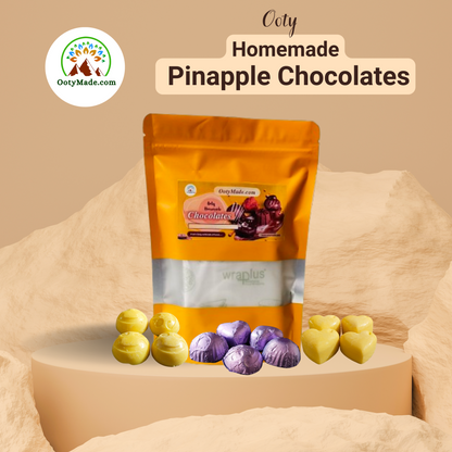 Ooty Homemade Pineapple Molding Chocolate – Handmade Chocolates with Exotic Pineapple Flavor