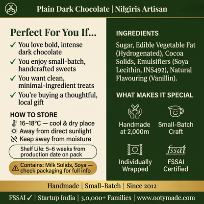 ooty vegan dark chocolate gift packaging nilgiris ootymade