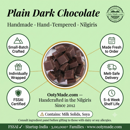 ooty vegan dark chocolate closeup high cocoa texture ootymade