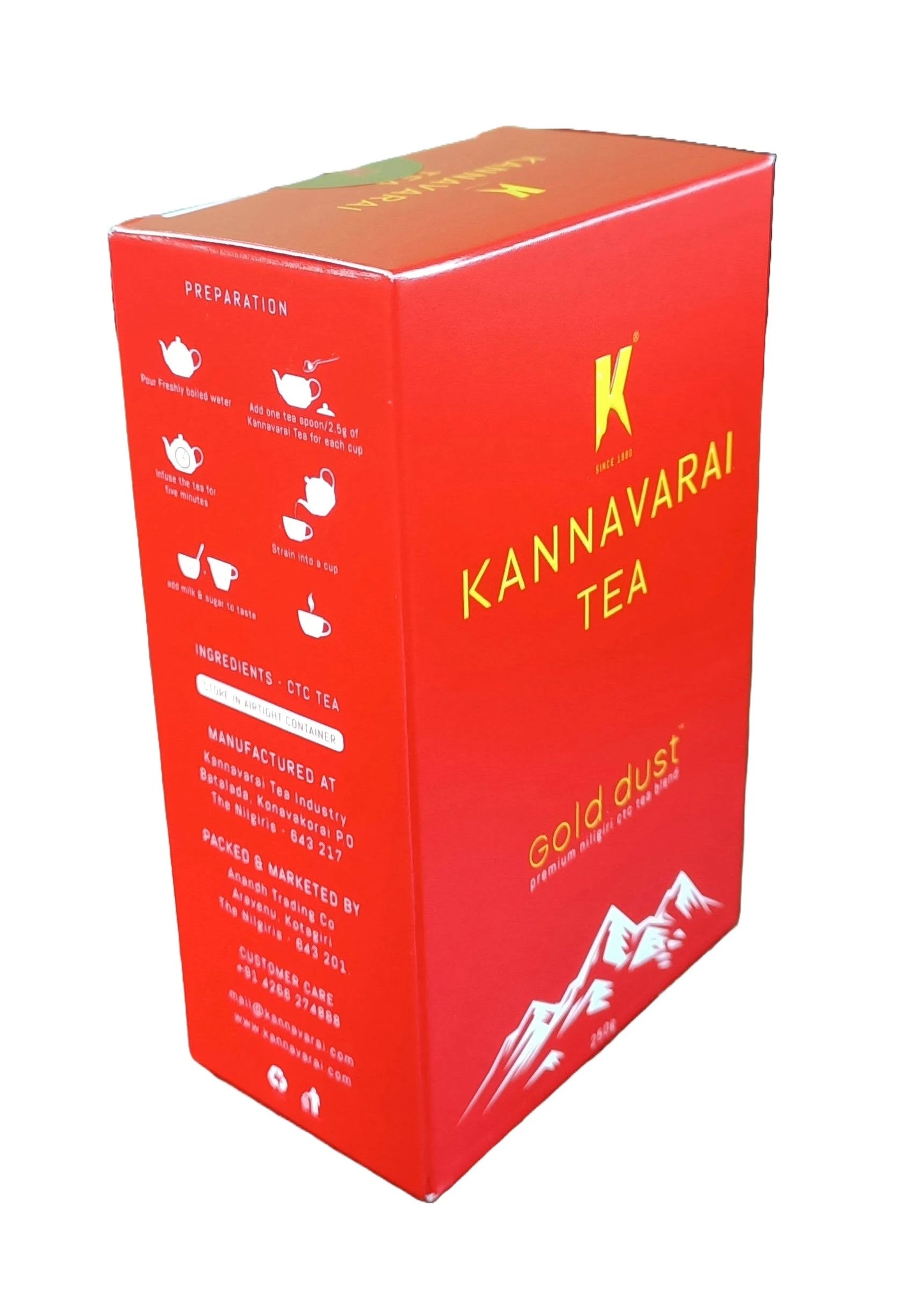 Ooty Kannavarai Gold Dust CTC Tea Powder - Authentic Nilgiri Tea from Ooty Tea Factory OotyMade.com