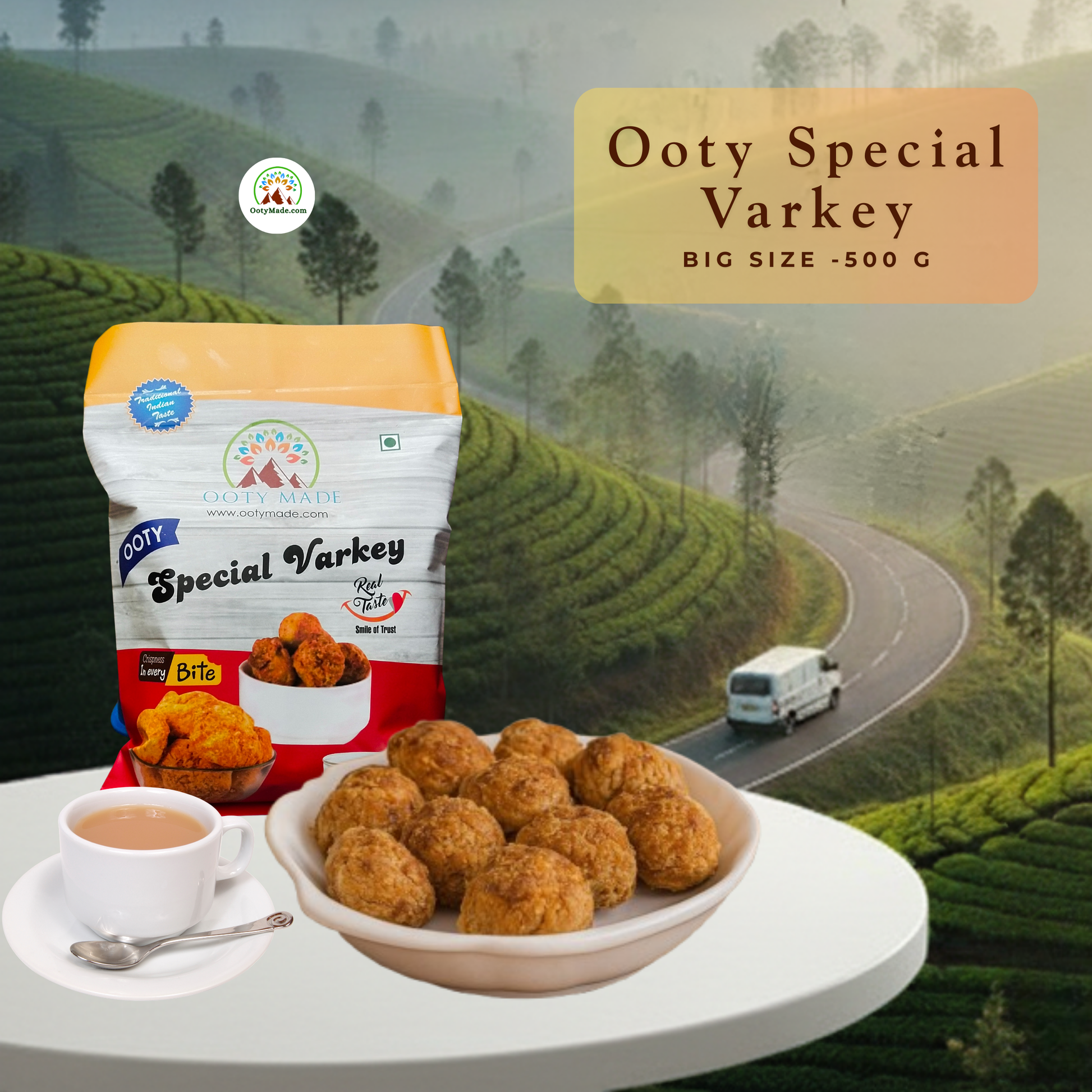 Ooty Varkey-Big 500 G- Original Ooty Varkey from Ooty Varkey Bakery, Perfect Tea Time Snacks Online OotyMade.com