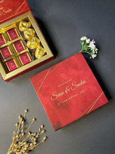 Wedding Invitation - Personalized chocolate Gift box - Minimum 10 Boxes OotyMade.com