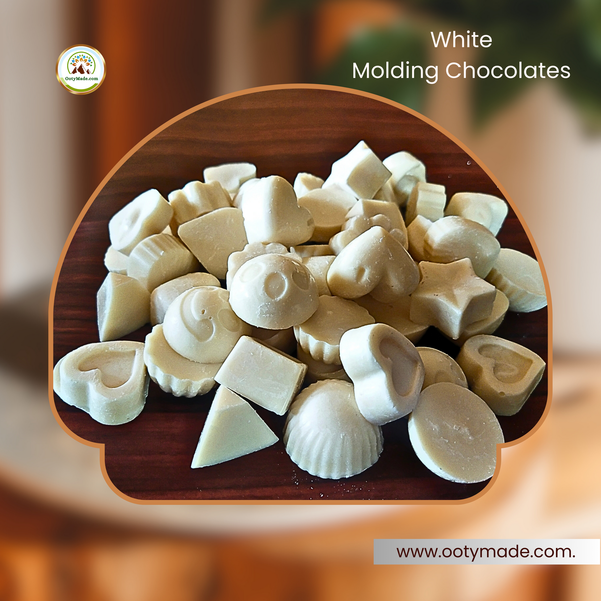 Heavenly White Chocolate Bar-Ooty Homemade Chocolate Bliss-Ooty's Best Chocolate Assortment OotyMade.com