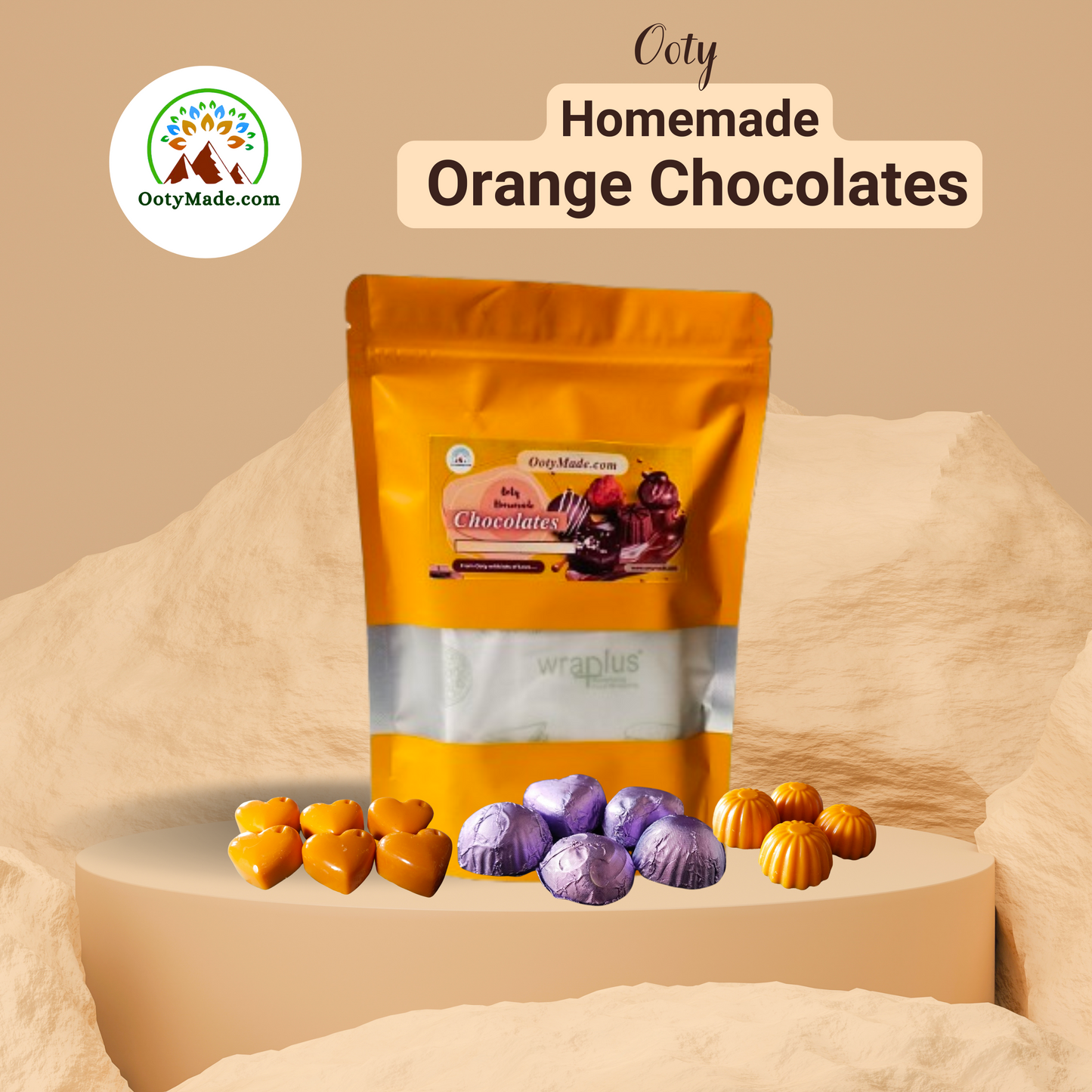 Ooty Homemade Orange Flavoured Chocolate – Smooth, Handmade Delight with a Refreshing Orange Flavor