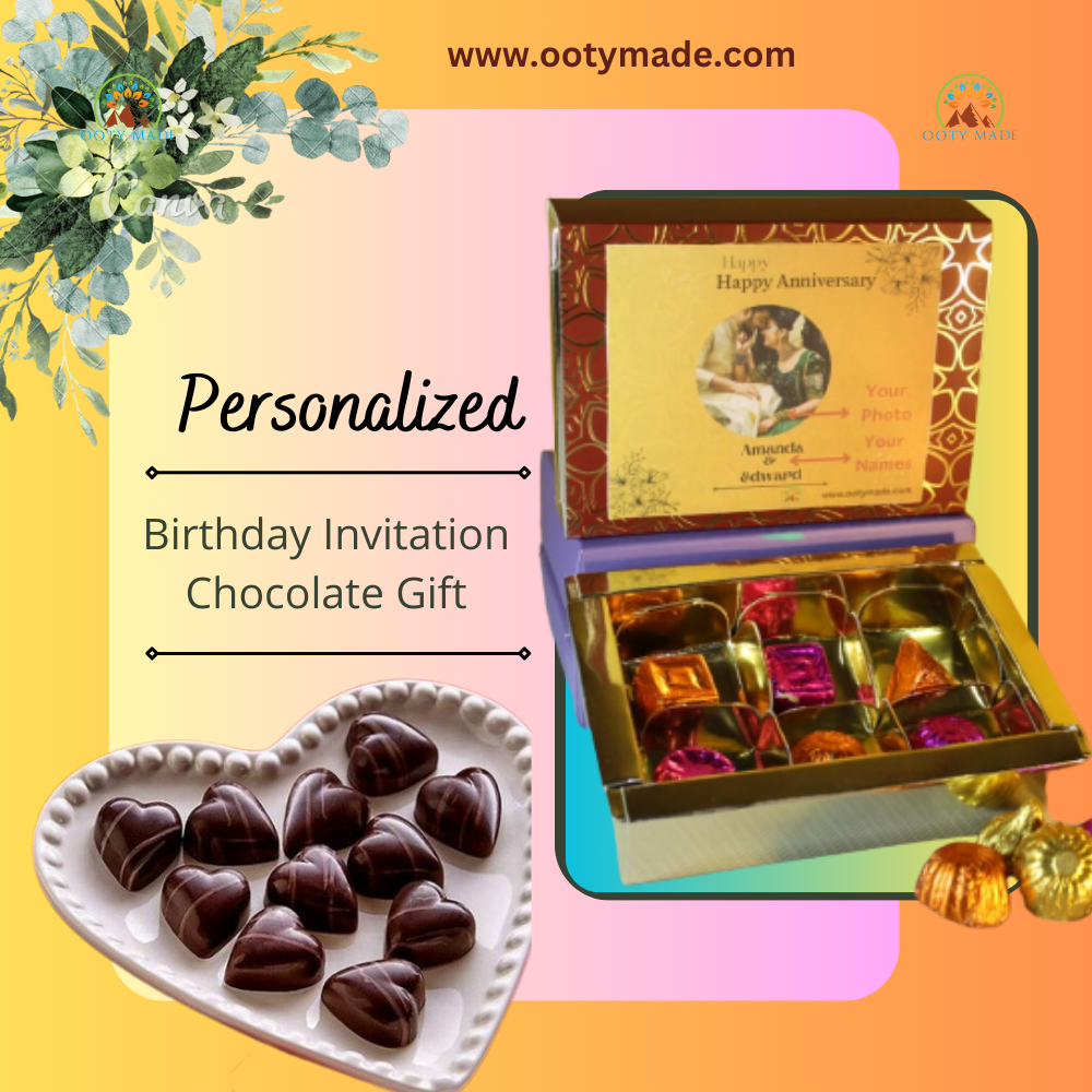 Customised chocolate gift pack for Birthday,Wedding, Anniversary OotyMade.com