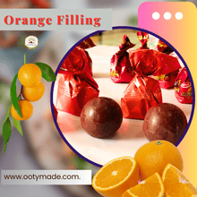 Load image into Gallery viewer, Orange (filled) Chocolates for gift Online OotyMade.com

