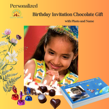 Load image into Gallery viewer, Birthday Invitation- Personaliszed Chocolate Gift Box- ( Sample) OotyMade.com
