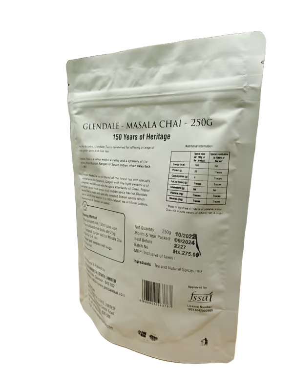 GLENDALE Masala Chai | 250 g | Pack of 1 | Total 250 g | High Grown Nilgiri Tea | 150 Years of Heritage