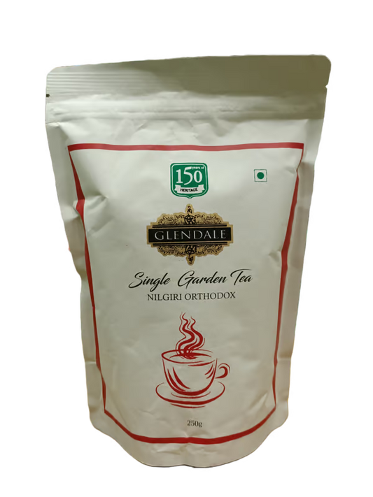 GLENDALE Nilgiri Orthodox Tea | 250 g | Pack of 1 | Total 250 g | High Grown Nilgiri Single Garden Tea | 150 Years of Heritage