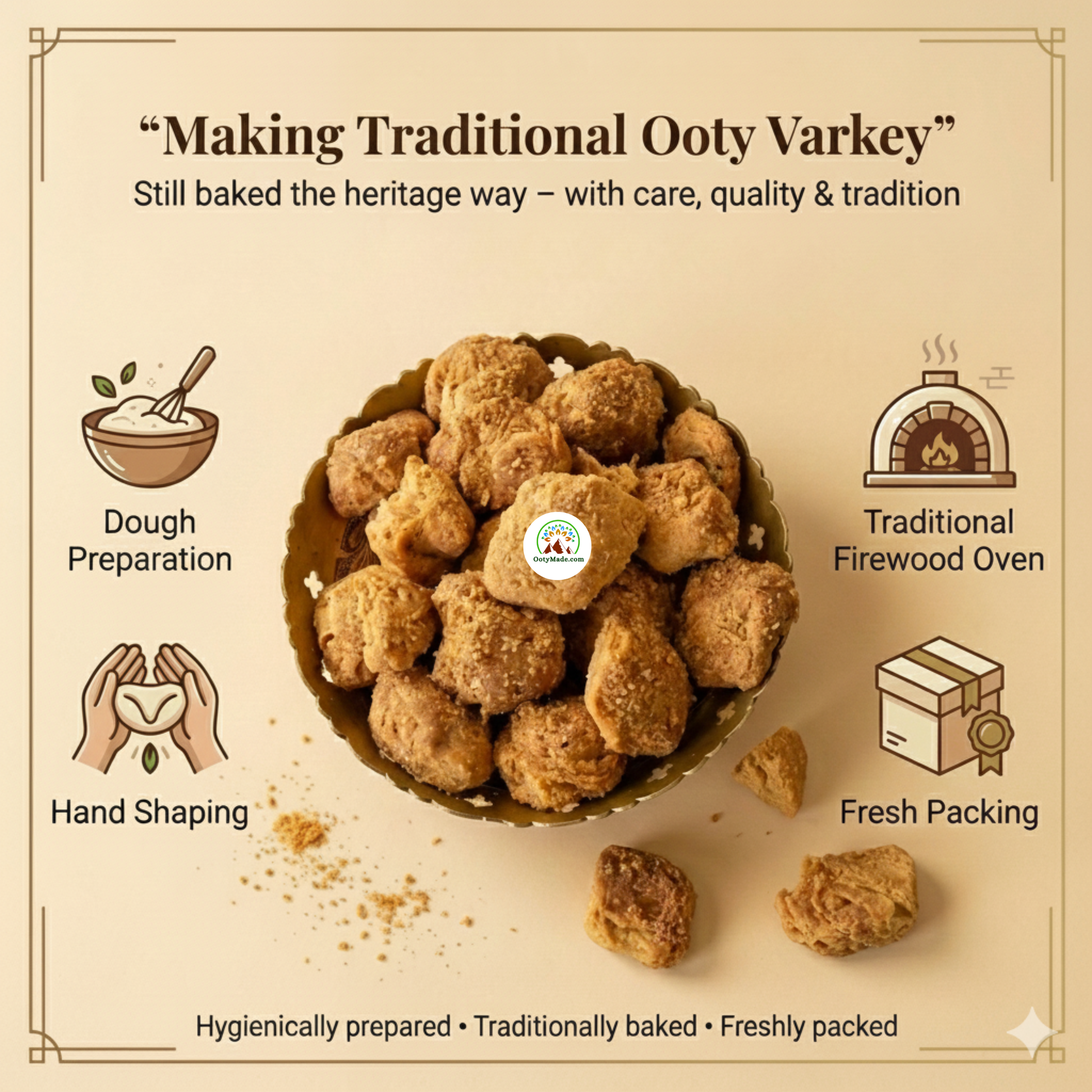Ooty Varkey-Big and Small-2 KGs - Original Ooty Varkey Online Shopping - Best Evening Tea Time Snacks OotyMade.com