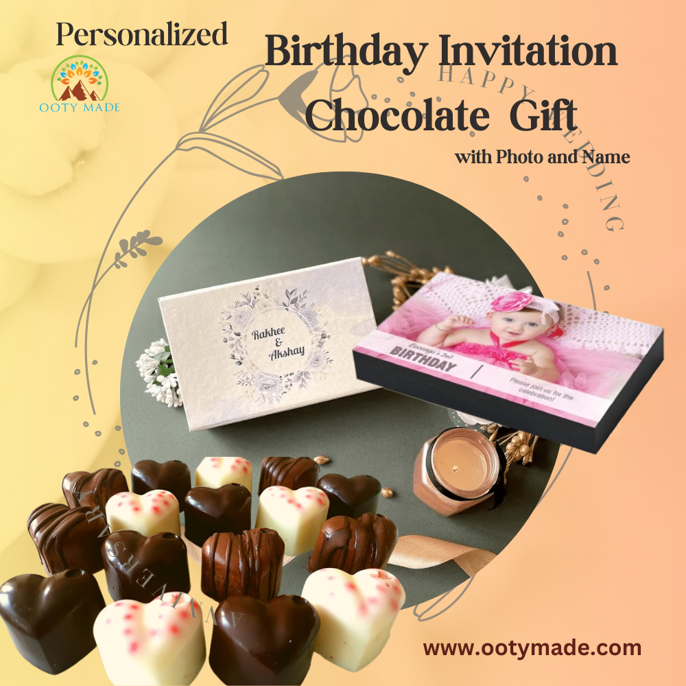 Birthday Return Gifts- personalized Chocolate Gift with photo- (Minimum 10 Pices) OotyMade.com