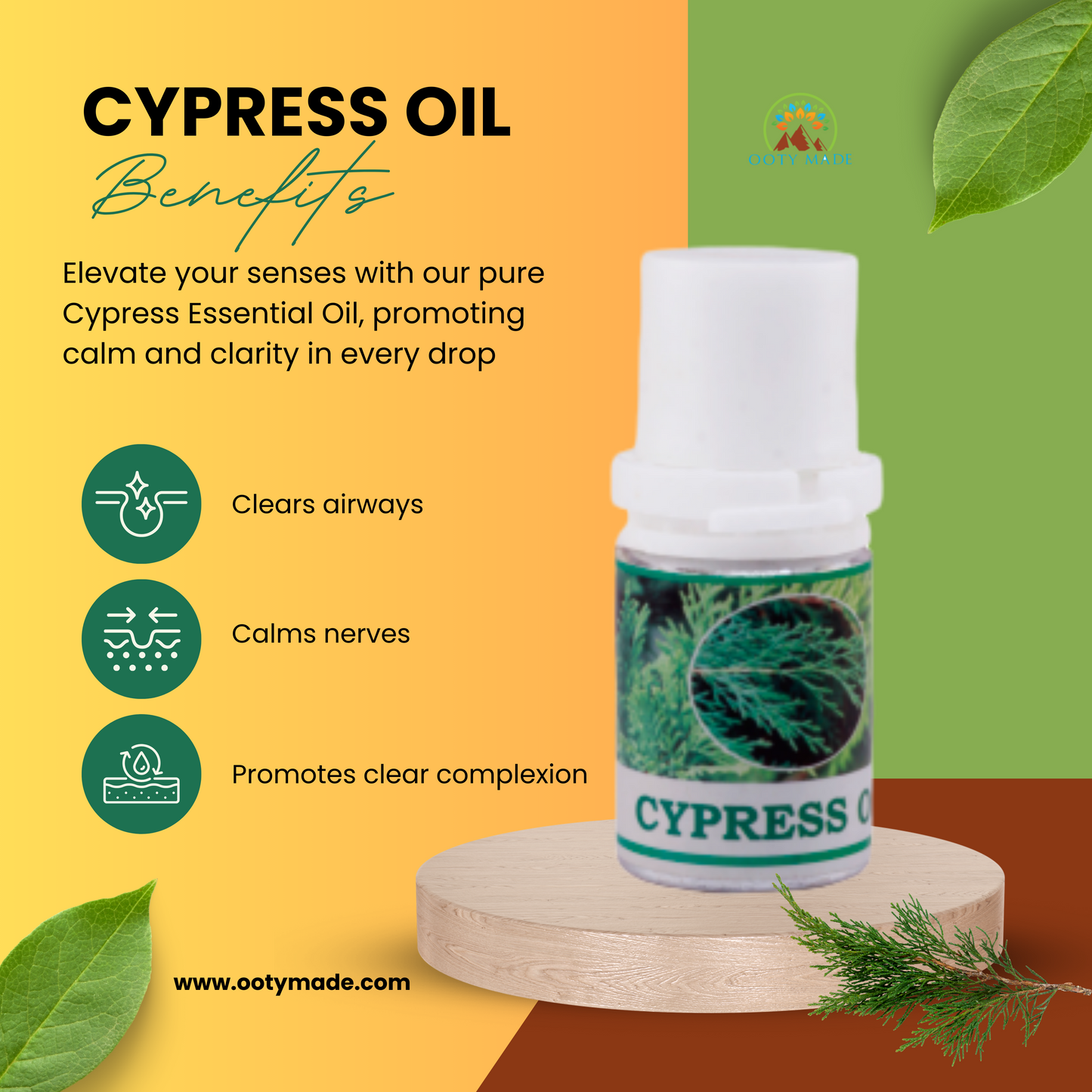 Premium Cypress Essential Oil - Pure Aromatherapy Elixir for Varicose Veins and Beyond