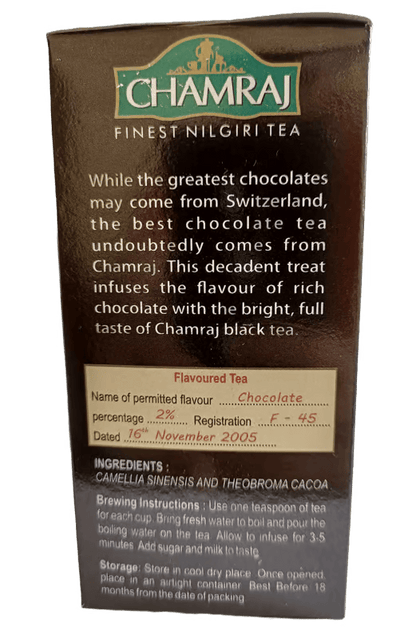 CHAMRAJ Chocolate Tea 250 g | Pack of 1 | Total 250 g | Finest Nilgiri Tea