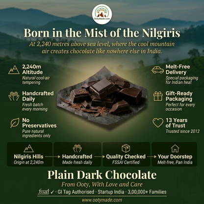 ooty vegan dark chocolate bar handmade nilgiris lifestyle ootymade