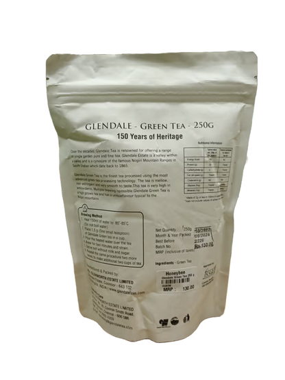 GLENDALE Green Tea | 250 g | Pack of 1 | Total 250 g | High Grown Nilgiri Tea | 150 Years of Heritage