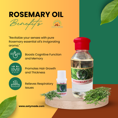 Premium Rosemary Essential Oil - 100% Pure and Organic-for Skin and Hair