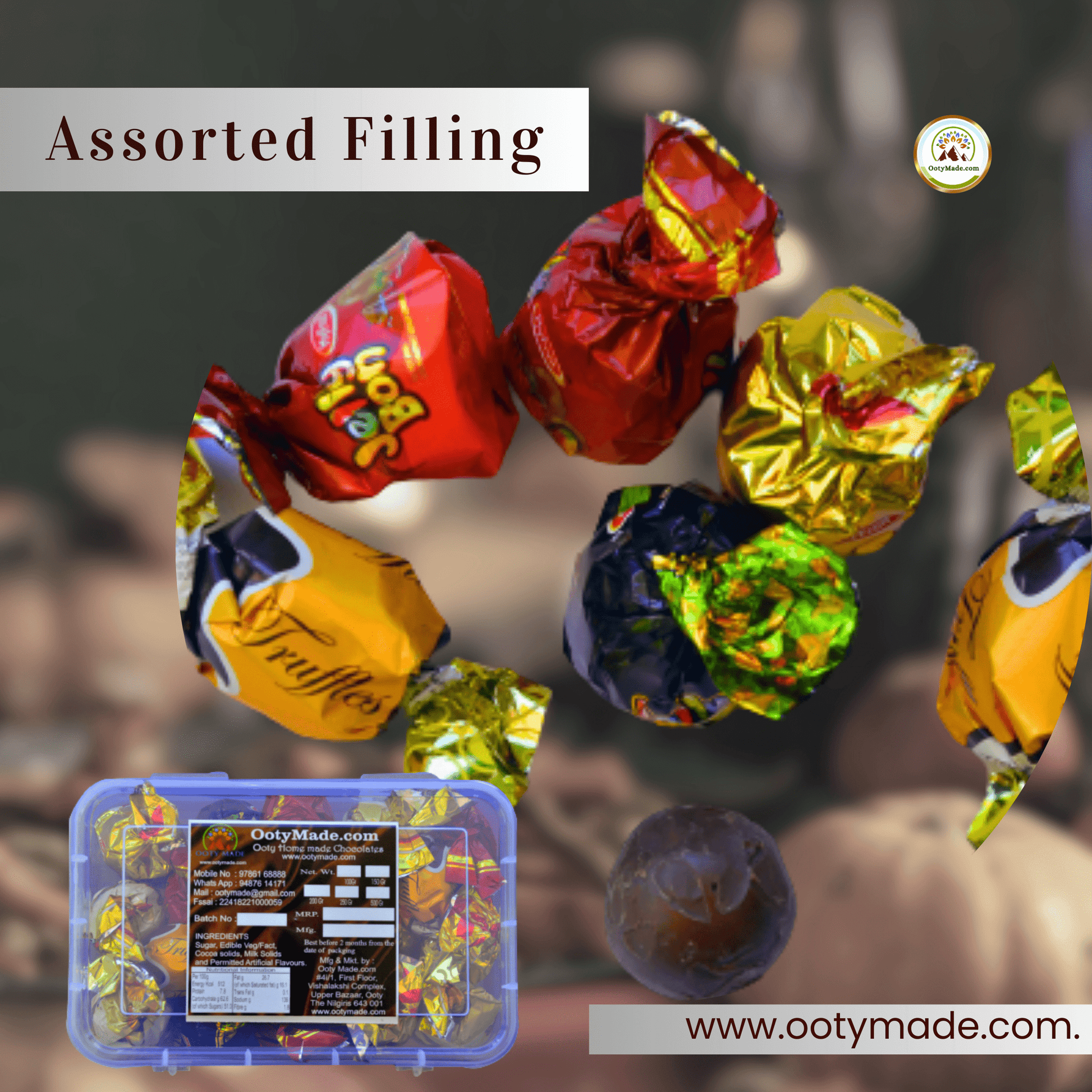 Assorted (Mix) Pack of Center Filling Chocolate OotyMade.com