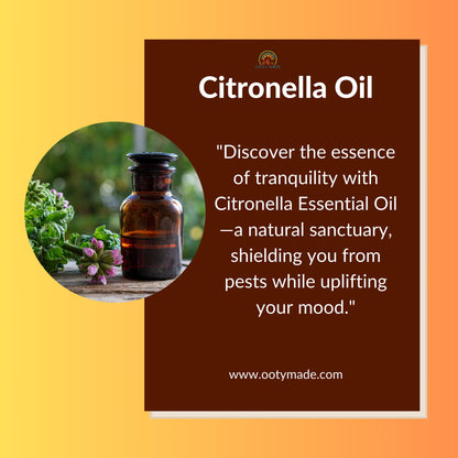 Pure Citronella Oil - Nature's Guardian: Aromatic Mosquito Repellent