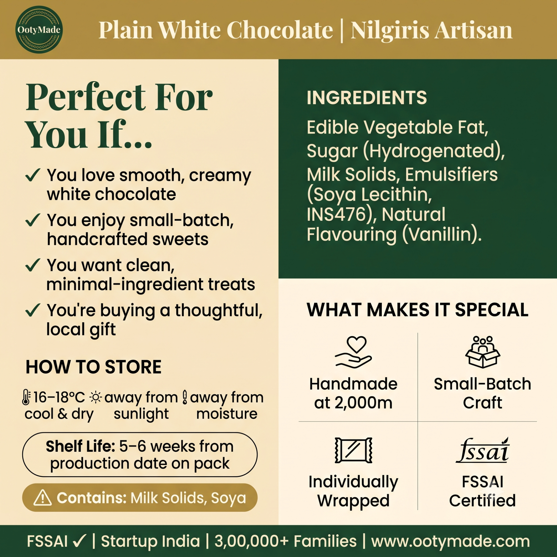 ooty white chocolate gift packaging nilgiris ootymade