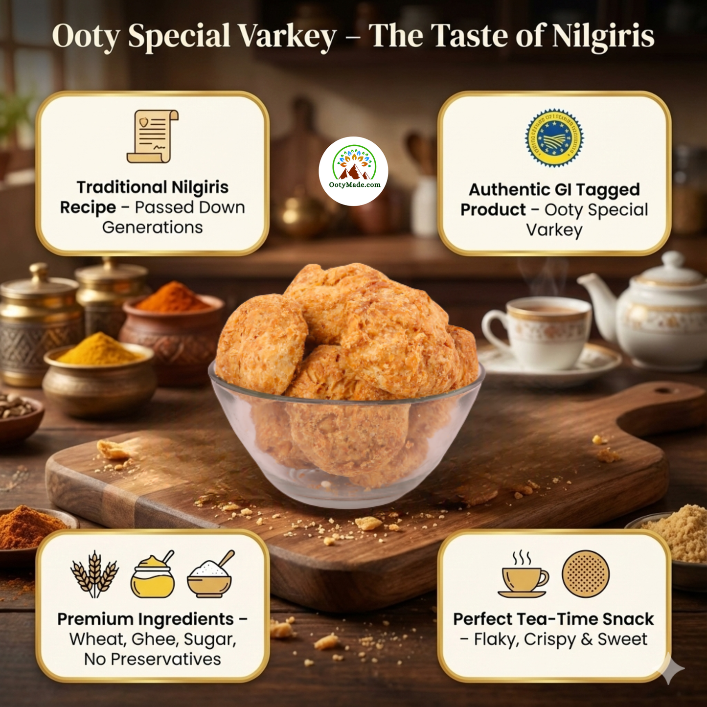Ooty Varkey-Big and Small-2 KGs - Original Ooty Varkey Online Shopping - Best Evening Tea Time Snacks OotyMade.com