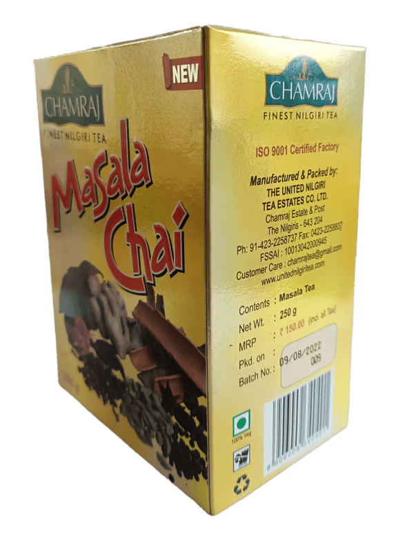 CHAMRAJ Masala Chai 250 g | Pack of 1 | Total 250 g | Finest Nilgiri Tea