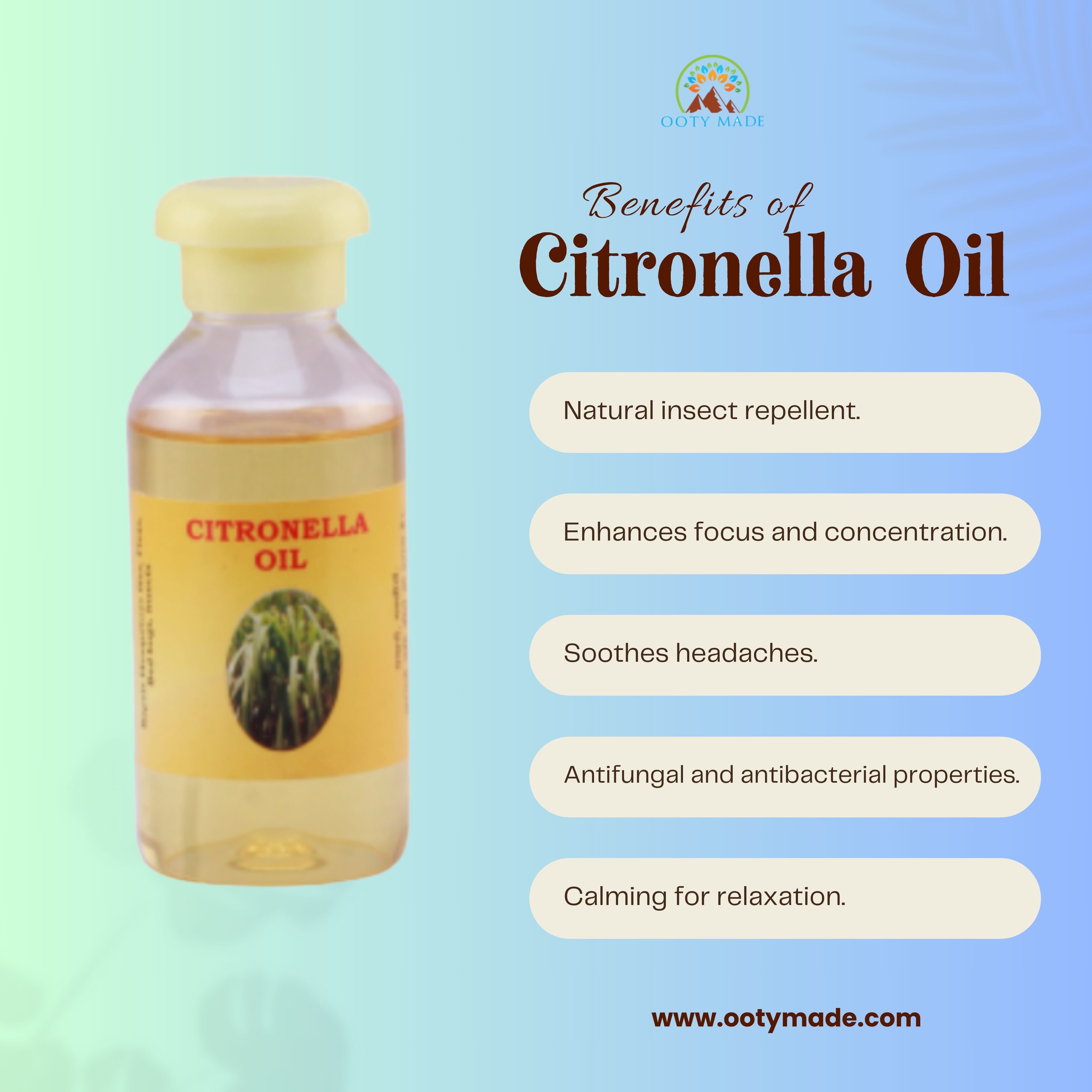 Pure Citronella Oil - Nature's Guardian: Aromatic Mosquito Repellent