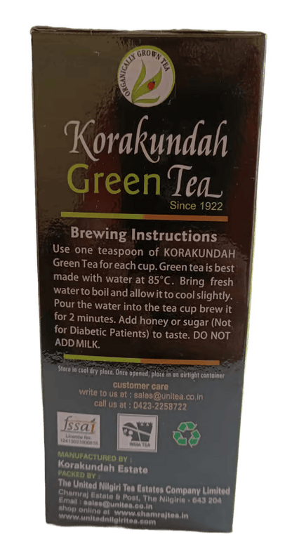 KORAKUNDAH Organic Green Tea 250 g | Pack of 1 | Total 250 g | India's Finest Organic Tea | Rich in Antioxidants | Chamraj Nilgiri Tea