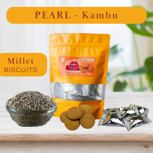 Ooty Pearl Millet Biscuits - Delicious, Fiber-Rich & Healthy Snack for Kids & Adults