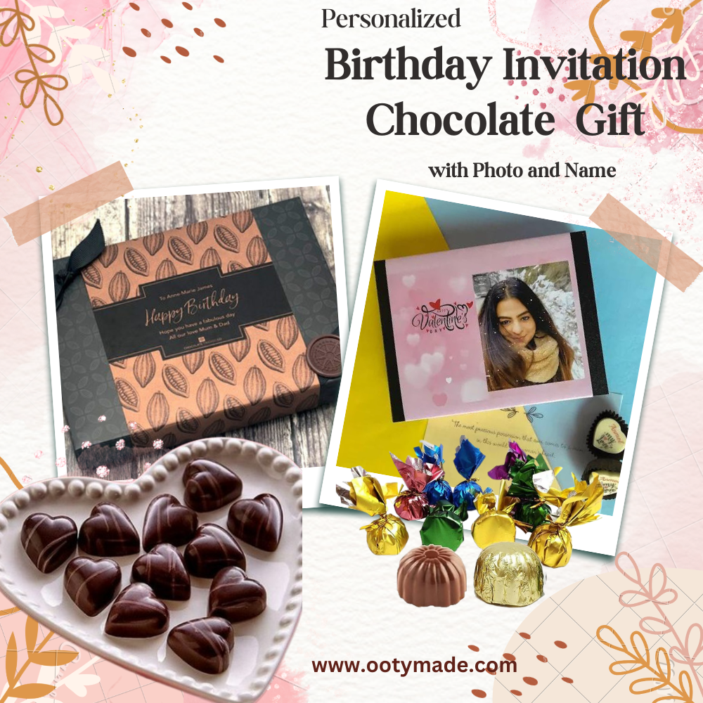 Customised chocolate gift pack for Birthday,Wedding, Anniversary OotyMade.com