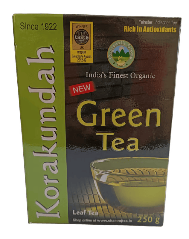 KORAKUNDAH Organic Green Tea 250 g | Pack of 1 | Total 250 g | India's Finest Organic Tea | Rich in Antioxidants | Chamraj Nilgiri Tea