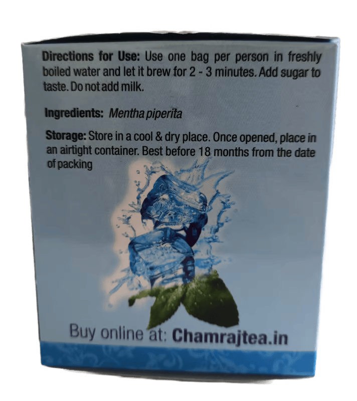 CHAMRAJ Peppermint Infusion | 25 Dip Bags of 1 gram each | Pack of 1 | Total 25 g | Finest Nilgiri Tea