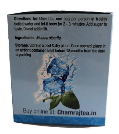 CHAMRAJ Peppermint Infusion | 25 Dip Bags of 1 gram each | Pack of 1 | Total 25 g | Finest Nilgiri Tea