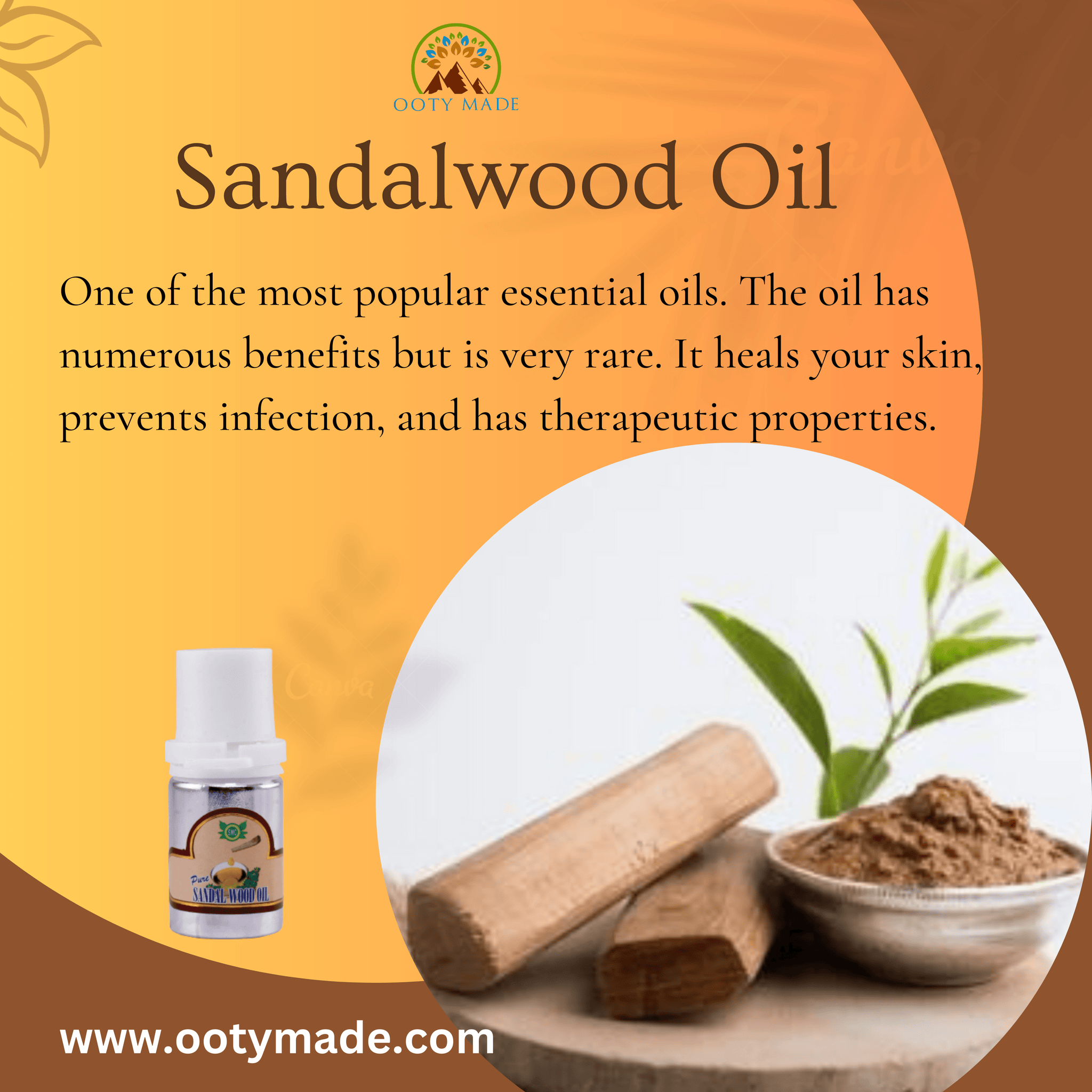 Beautiful Sandalwood Oil For Hair Design Illustration Beautiful Sandalwood Oil For Hair Design Illustration