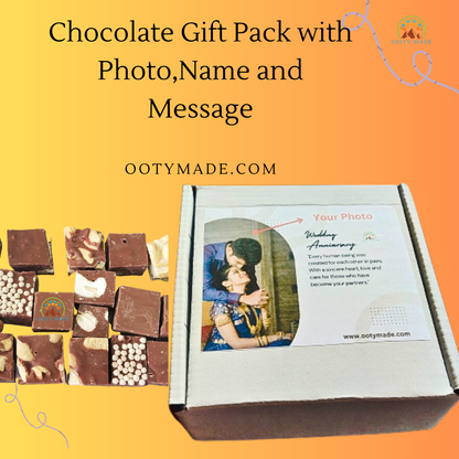 Customised chocolate gift pack for Birthday,Wedding, Anniversary OotyMade.com